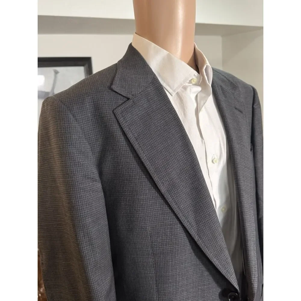 Tom Ford Gray Shelton Houndstooth Wool Sportcoat Blazer 52R Italy 42R US Men’s